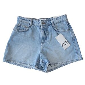 Zara Sky Blue Denim Shorts